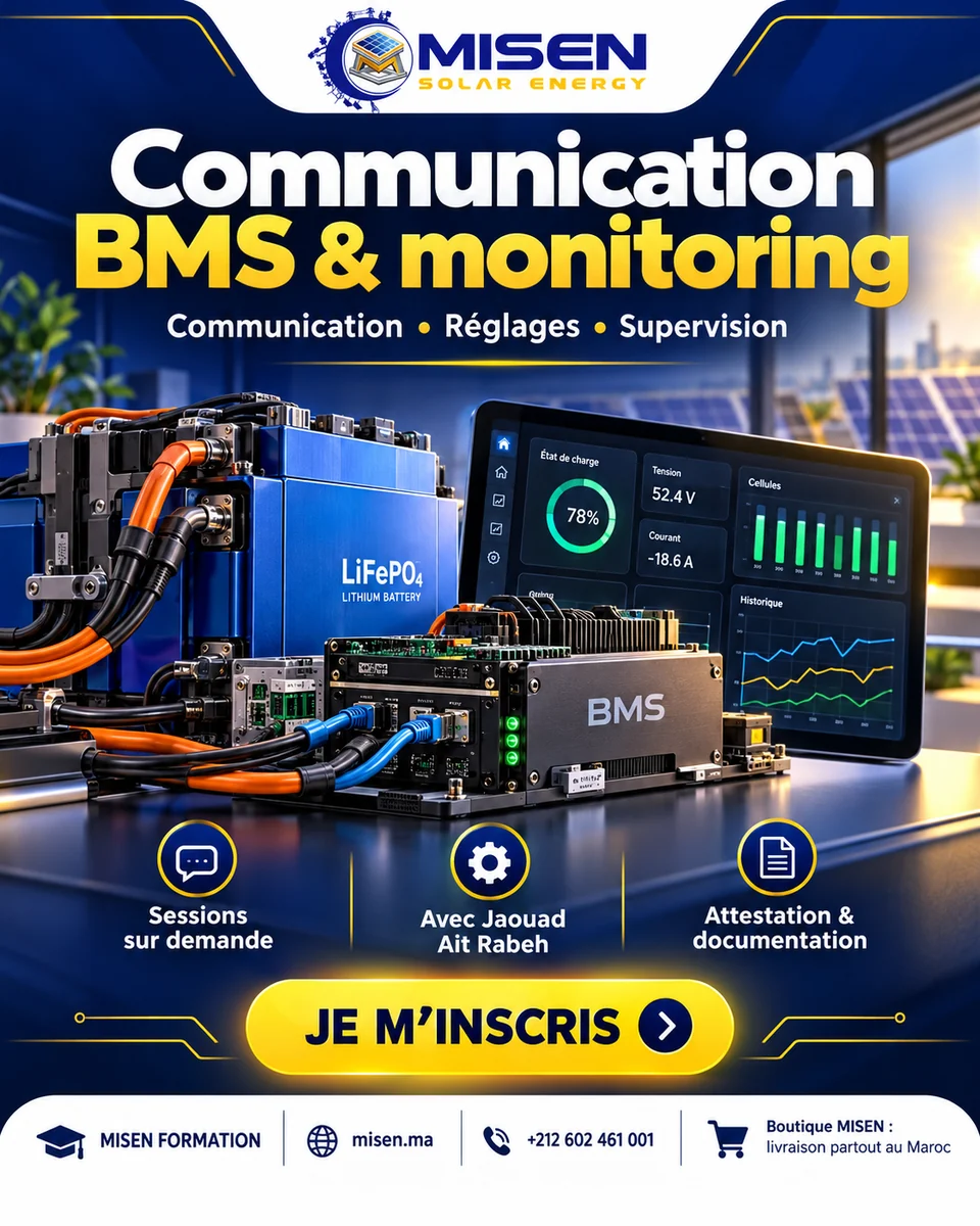 Affiche MISEN : Communication BMS et monitoring