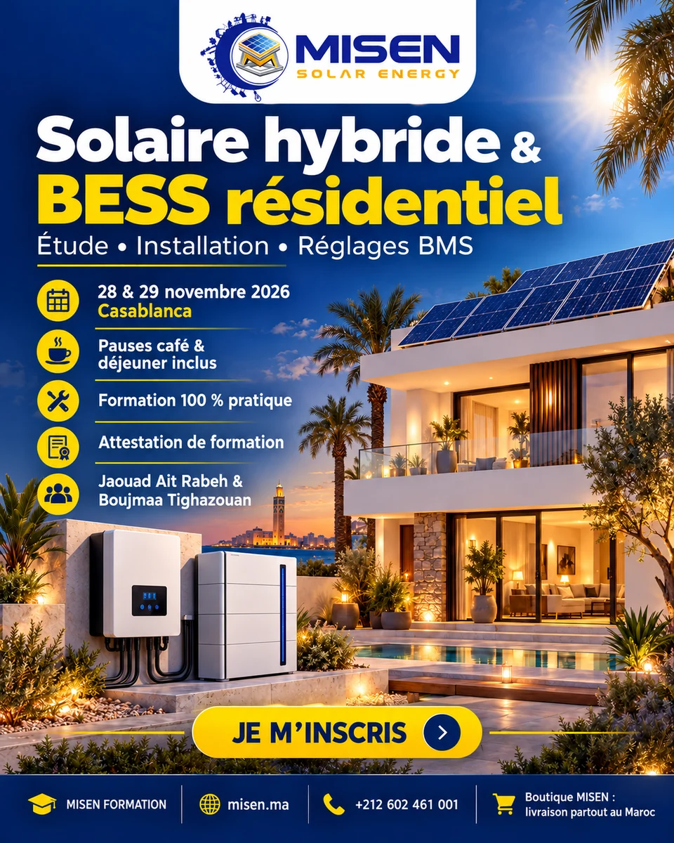 Affiche MISEN : Systèmes hybrides et BESS résidentiels