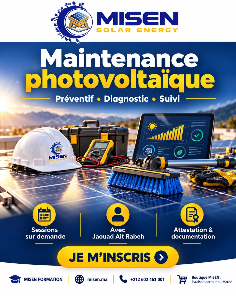 Affiche MISEN : Maintenance photovoltaïque — IEC 61724 et IEC 62446