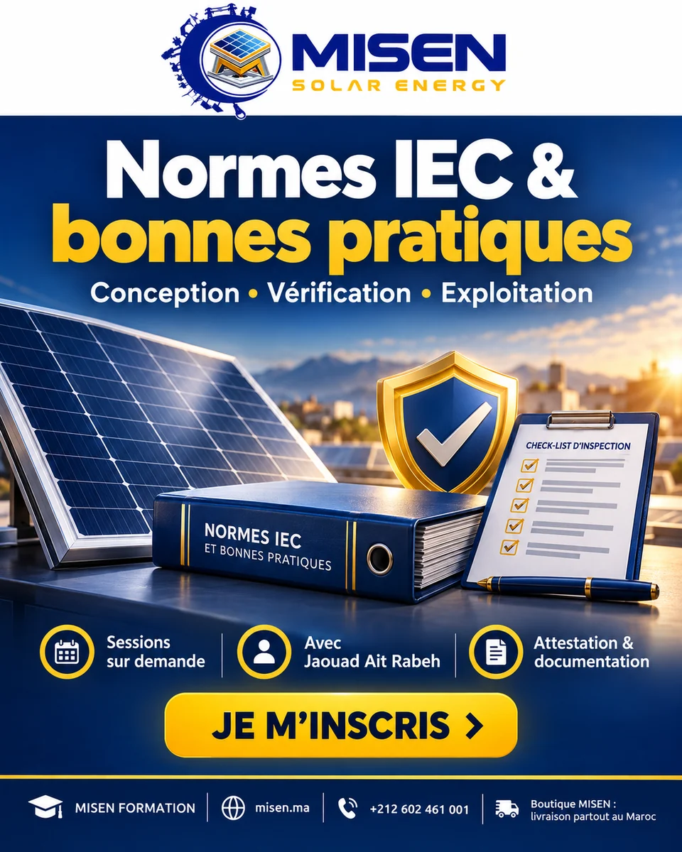 Affiche MISEN : Normes IEC et bonnes pratiques en photovoltaïque