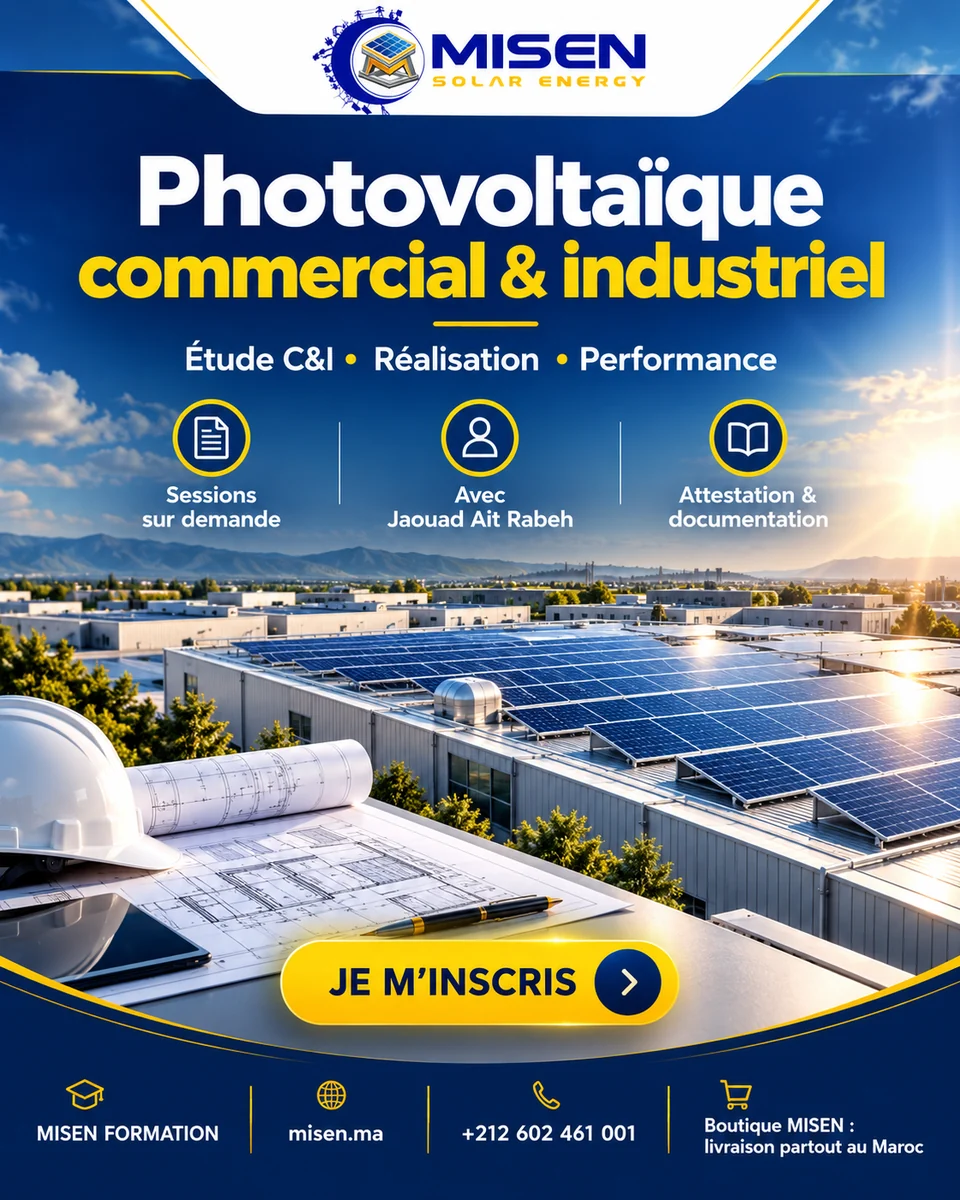 Affiche MISEN : Étude et installation photovoltaïque C&I