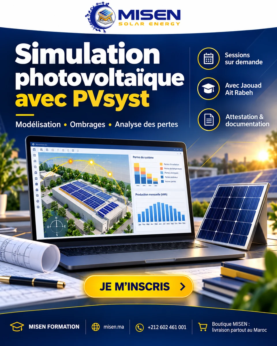 Affiche MISEN : Simulation photovoltaïque avec PVsyst