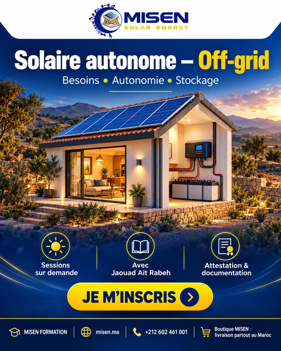 Affiche MISEN : Étude et installation des systèmes autonomes — Off-grid